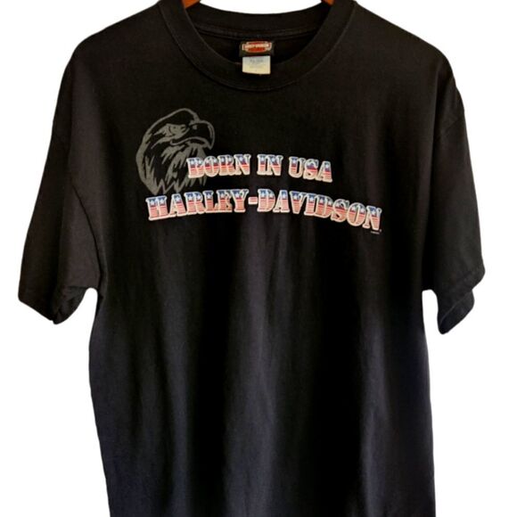 HARLEY Davidson Born in USA Men's Tee Size Large - Picture 1 of 4
